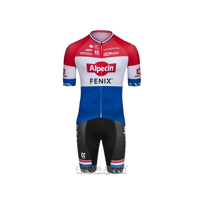 2021 Cycling Jersey Alpecin Fenix Champion Netherlands Short Sleeve And Bib Short